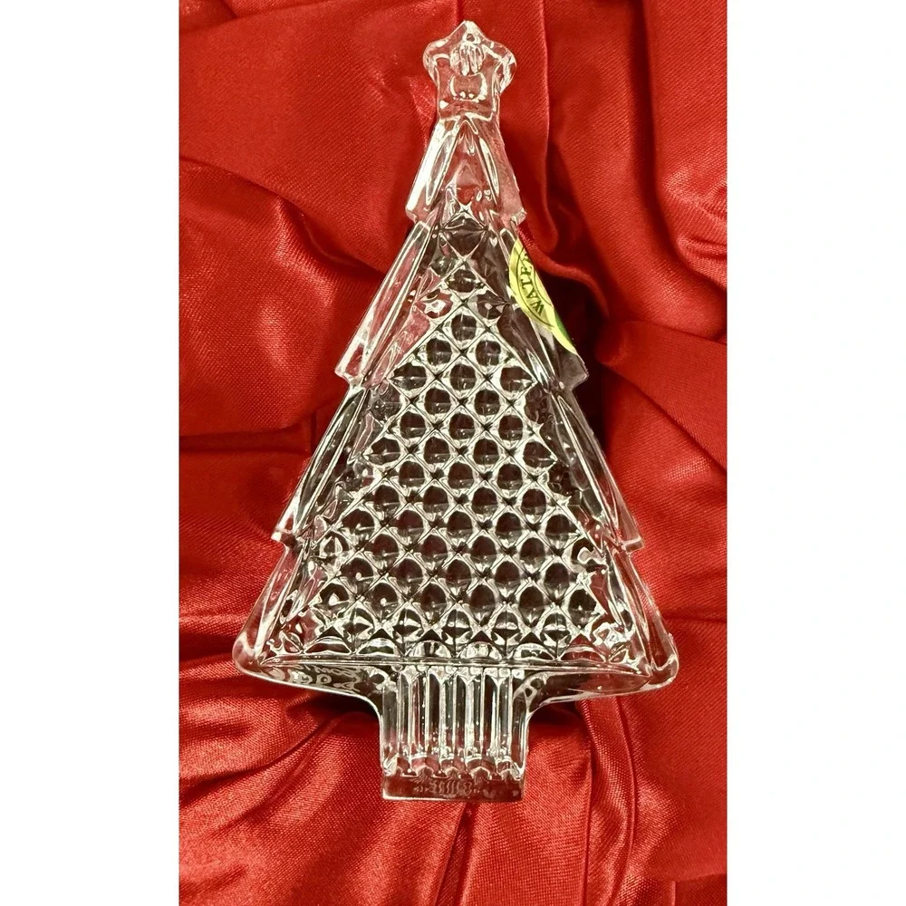 Waterford Crystal CHRISTMAS TREE w/enhancer Ornament Boxed  Pristine